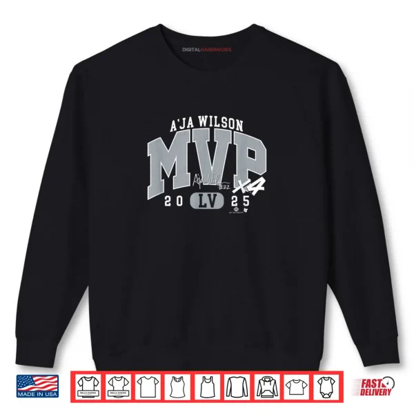 Sweatshirt Aja Wilson 2025 MVP Las Vegas Basketball Shirt