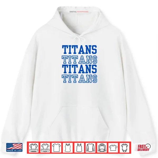 Hoodie Stacked Text Volleyball Team Shirt