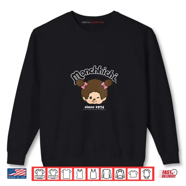 Sweatshirt Monchhichi Since 1974 Happy Little Fluffy Girl Shirt