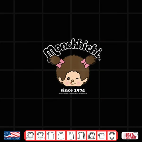 Design Monchhichi Since 1974 Happy Little Fluffy Girl Shirt