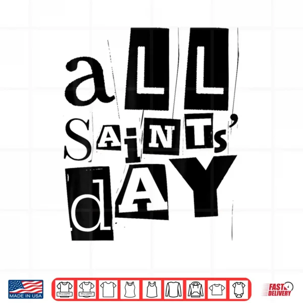 Design All Saints Day Vintage Retro Distressed Catholic Saints Shirt