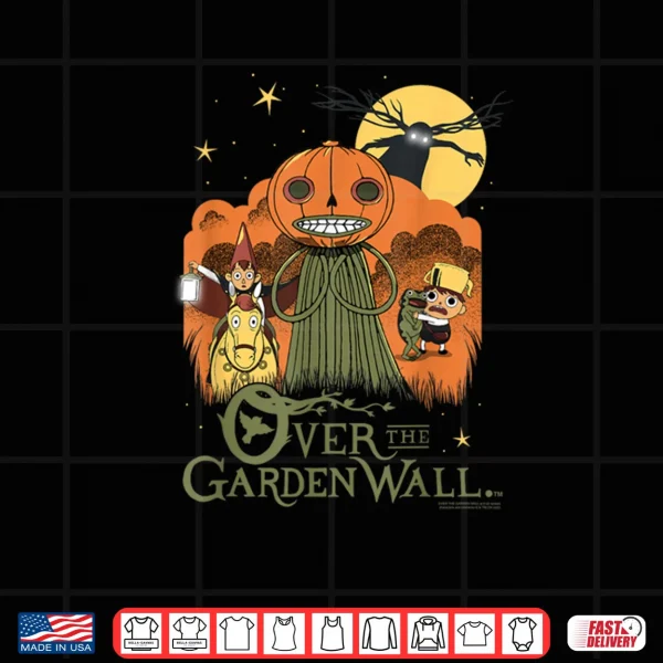 Design Over The Garden Wall Vintage Halloween Illustration Cartoon Shirt