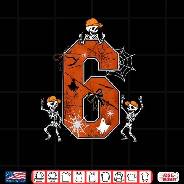 Design Six Seven Meme 6 7 Halloween Costume Dancing Skeleton Shirt