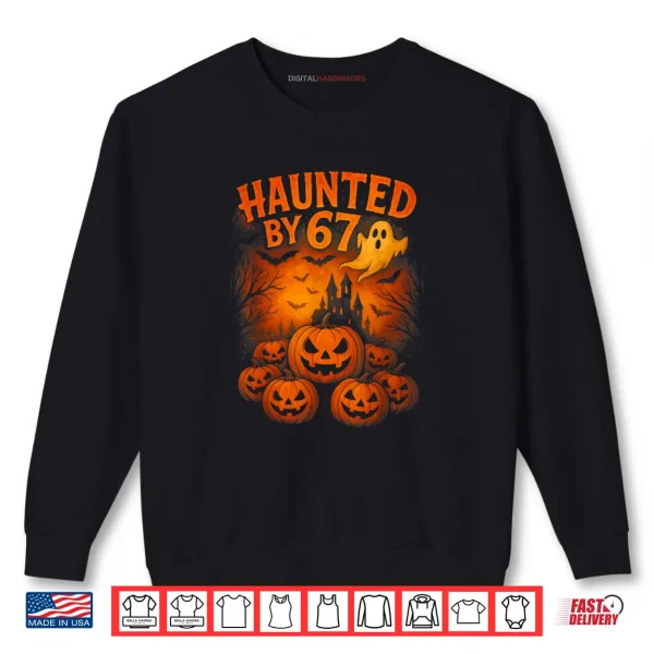 Sweatshirt 67 Meme Trendy Ghost Halloween Funny Six Seven Gen Alpha Z Shirt