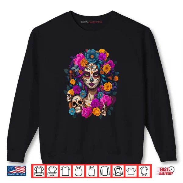 Sweatshirt Dia De Los Muertos Mexican Day of The Dead Sugar Skull Shirt