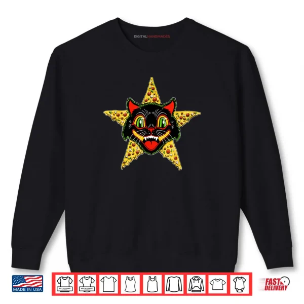 Sweatshirt Hell Cat Pizza Shirt