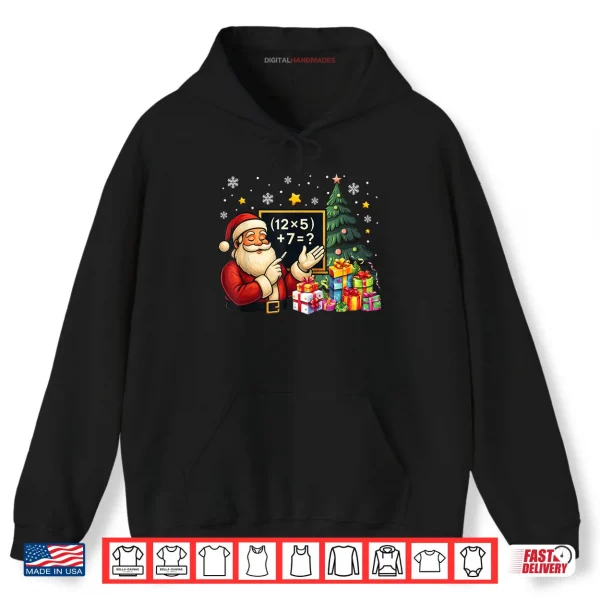 Hoodie 67 Teacher Santa Christmas Six Seven Meme Brainrot Math Xmas Shirt