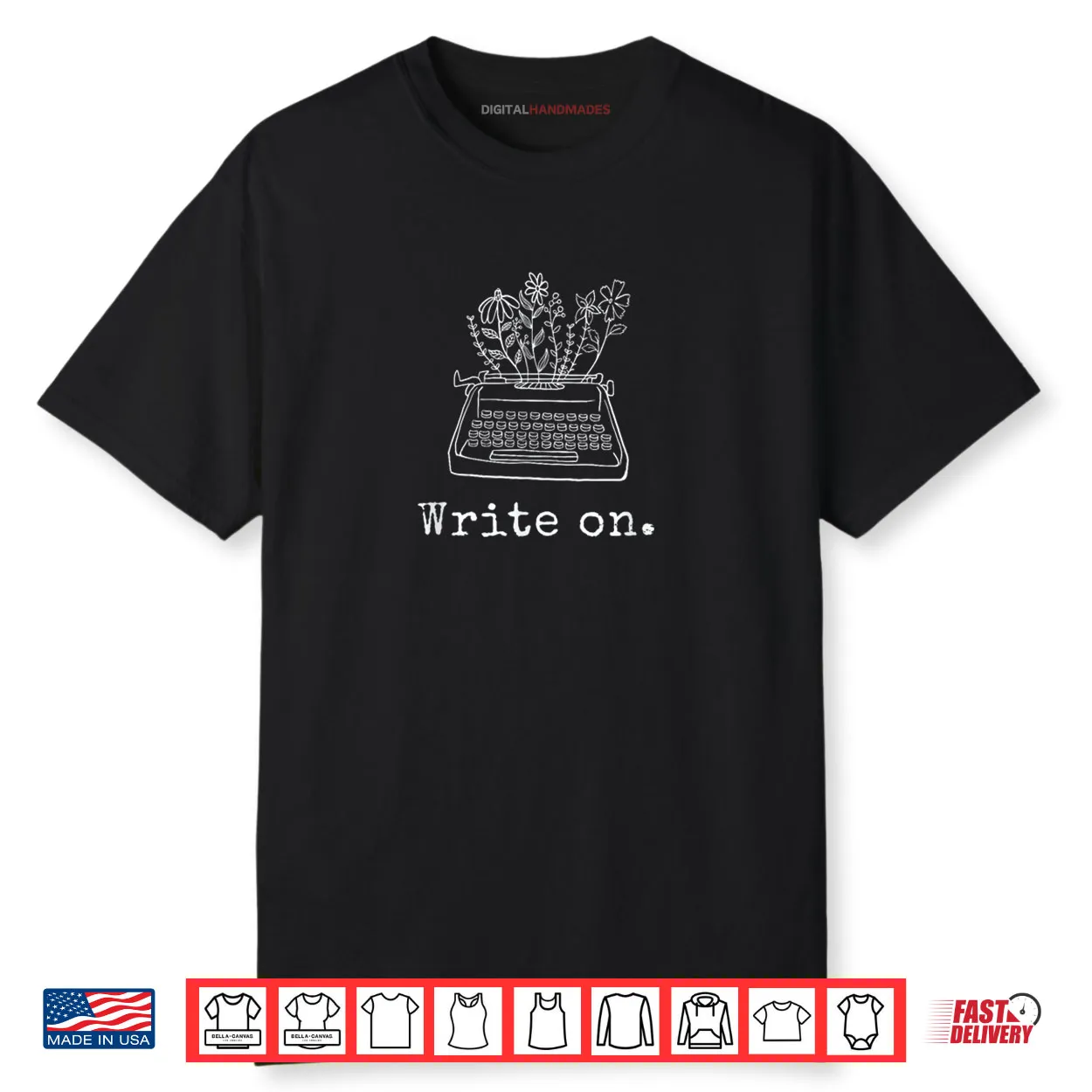 Write On Vintage Typewriter Floral Shirt