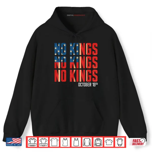 Hoodie No Kings October 18 Shirt