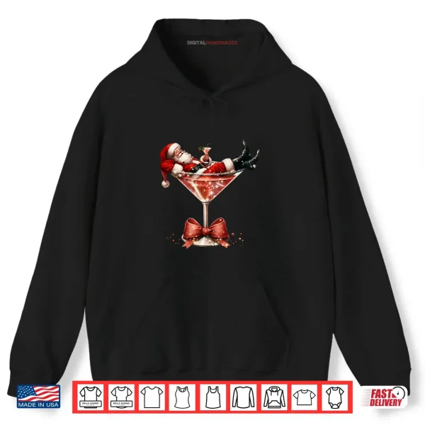 Hoodie Santas Hot Mess Christmas Martini Xmas Shirt