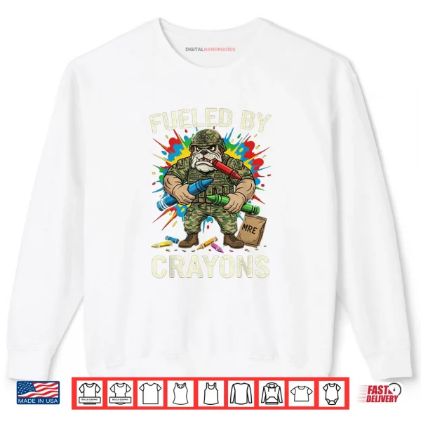 Sweatshirt Military Corps Bulldog Crayon Eater Soldier Veterans Day Shirt