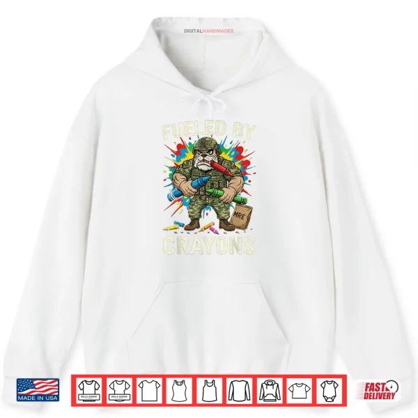Hoodie Military Corps Bulldog Crayon Eater Soldier Veterans Day Shirt
