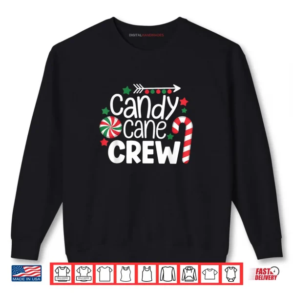 Sweatshirt Christmas Candy Cane Crew Shirt Xmas Shirt
