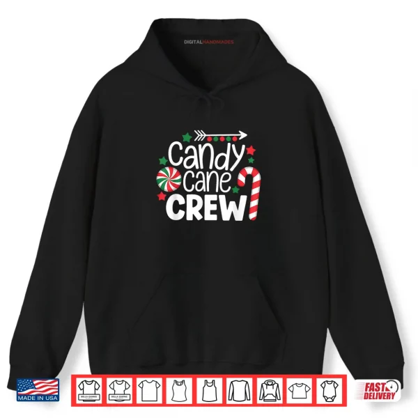 Hoodie Christmas Candy Cane Crew Shirt Xmas Shirt