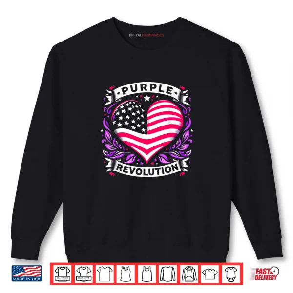Sweatshirt Purple Revolution Blue Dems Red Reps Coming Together Trend Shirt
