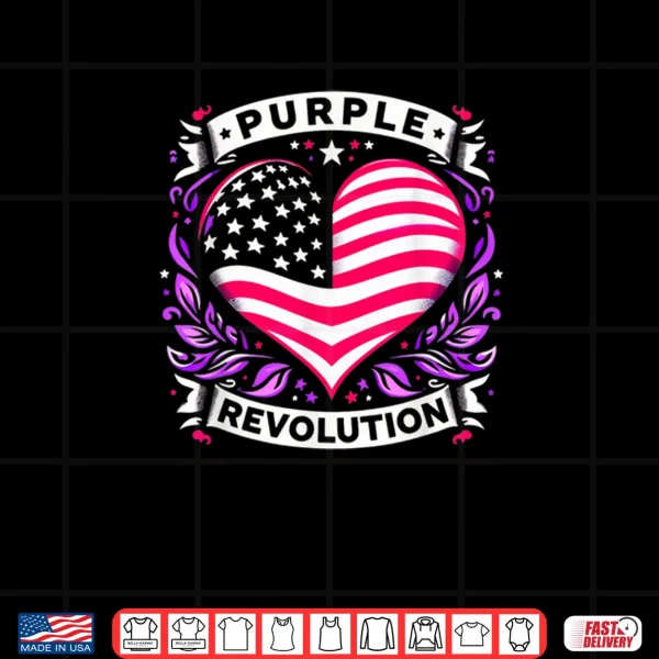 Design Purple Revolution Blue Dems Red Reps Coming Together Trend Shirt
