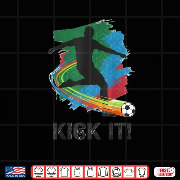 Design Kick It Soccer Player Silhouette Shirt