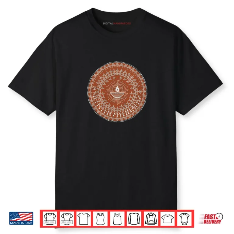 Mandala Warli Diya Shirt