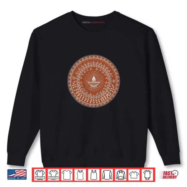 Sweatshirt Mandala Warli Diya Shirt