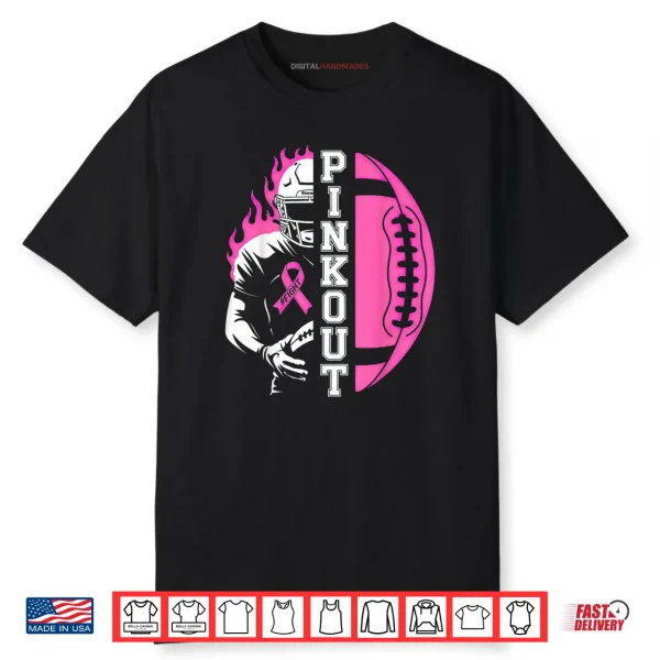 Football Pink Out Team Breast Cancer Shirt