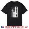 Red Freedom American Flag and Cross Faith Family Freedom Shirt