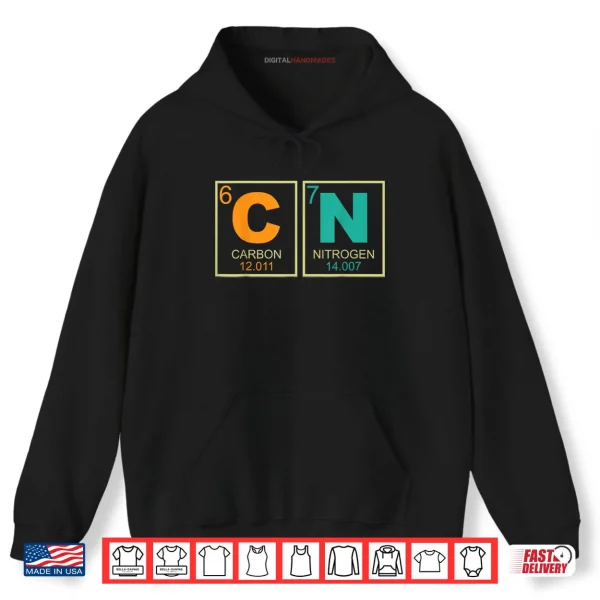 Hoodie Teacher Science Periodic Table Retro Vintage Shirt