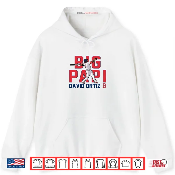 Hoodie Big Papi David Ortiz Boston Red Sox Cooperstown Player Shirt