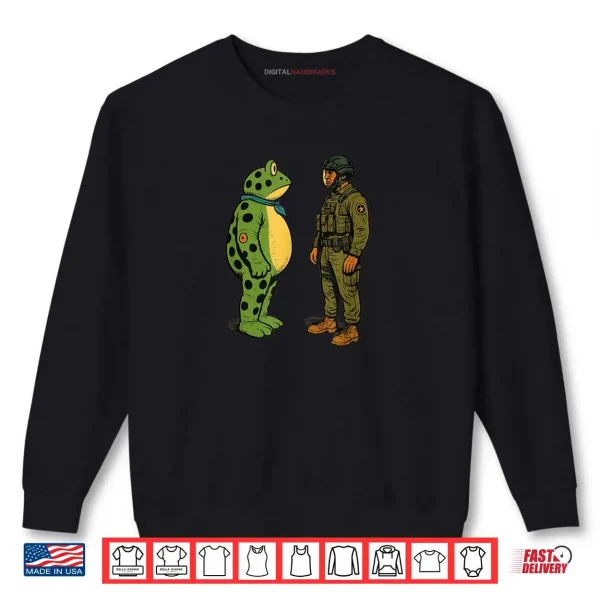 Sweatshirt Portland Frog Protest Drawing Shirt