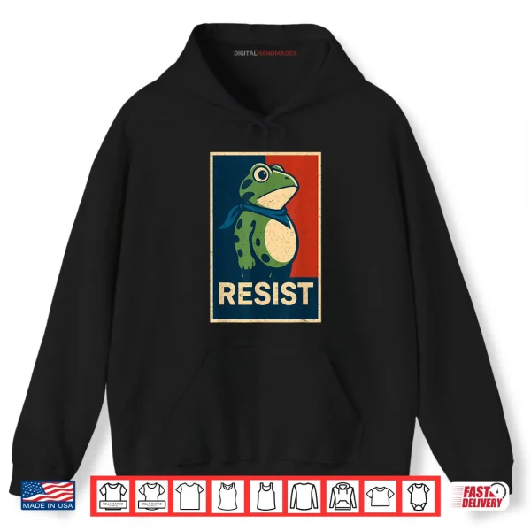 Hoodie Portland Frog Protest Retro Vintag Shirt