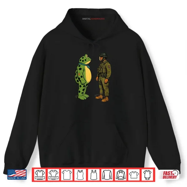 Hoodie Portland Frog Protest Drawing Shirt 1
