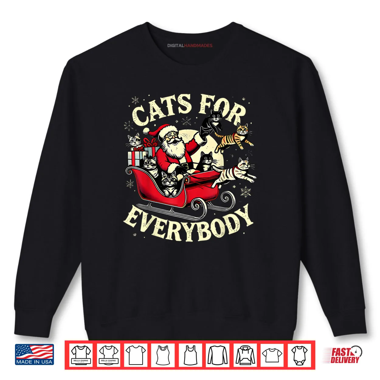 Christmas Cats for Everybody Santa Lover Holiday Shirt Christmas Cats for Everybody Santa Lover Holiday Shirt