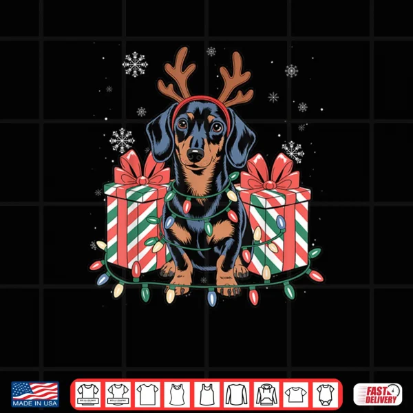 Cute Reindeer Dachshund Christmas for Women Men Dog Lover Shirt 3 Design Cute Reindeer Dachshund Christmas for Women Men Dog Lover Shirt