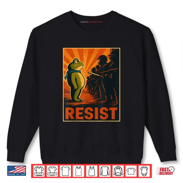 Sweatshirt Frog Resist Portland Frog Protest Portland Frog Activist Shirt