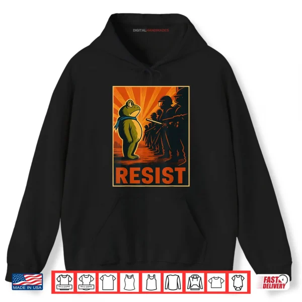 Hoodie Frog Resist Portland Frog Protest Portland Frog Activist Shirt