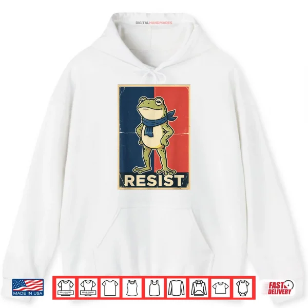 Hoodie Frog Shirt Stand with Frog No Kings Day Shirt