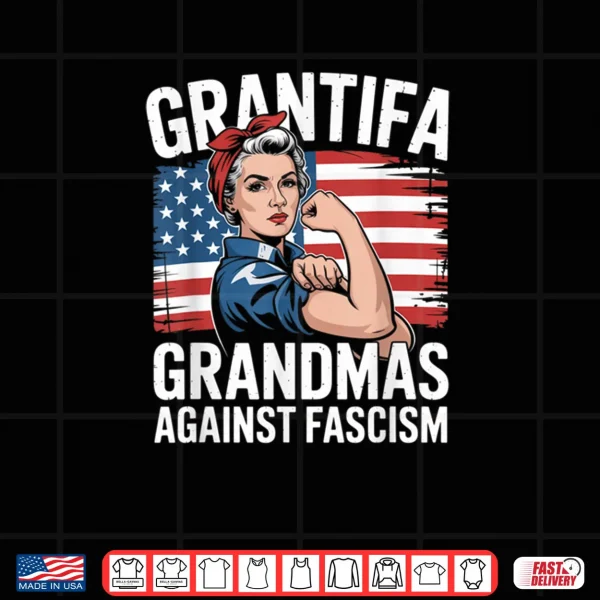 Design Grantifa Grandmas Against Fascism Flag Resist No Kings 50501 Shirt