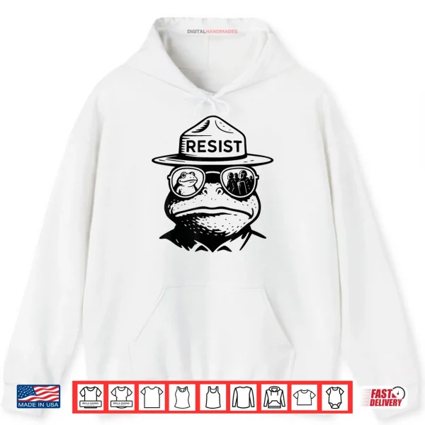 Hoodie Portland Frog Funny City Art Portland Frog Protest Shirt
