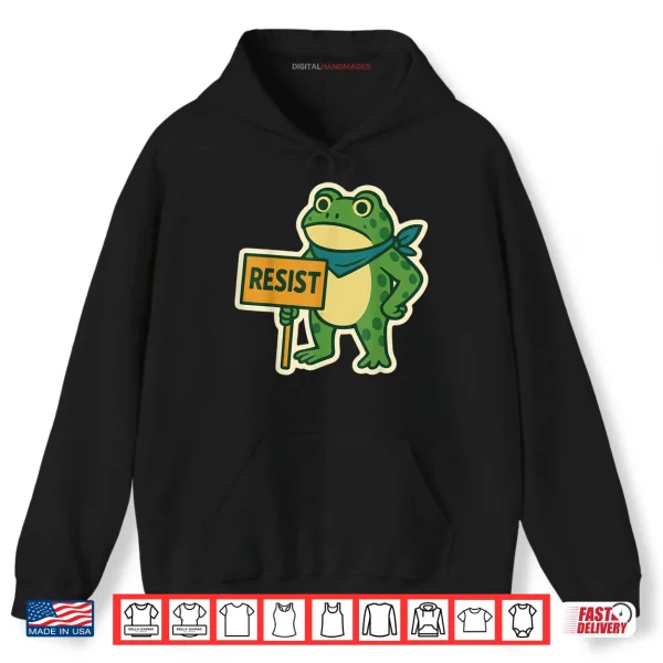 Hoodie Portland Frog Protest Resist Portland Frog ICE Protest Shirt