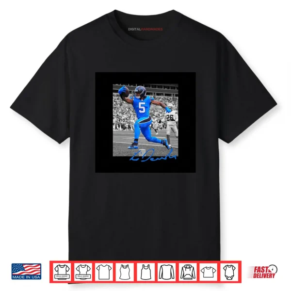 Carolina Panthers Rico Dowdle Black NFL Flash Features Week 6 Shirt