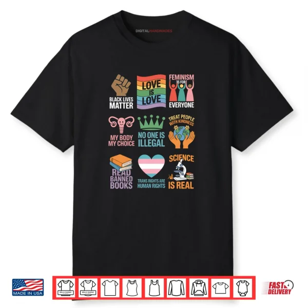No King Resist Protest Gay Rights Science Real Black Lives Shirt