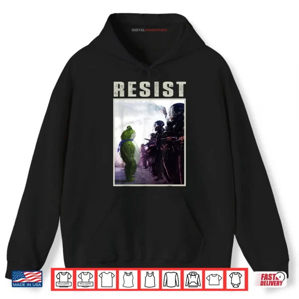 Hoodie Portland 2025 Resist Portland Frog Protest Art Shirt