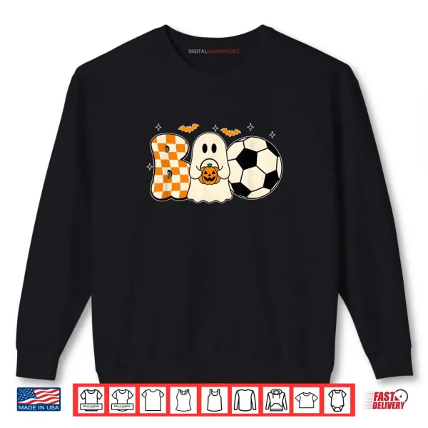 Boo Ghost Playing Soccer Halloween Players Trick or Treat Shirt 1 Sweatshirt Boo Ghost Playing Soccer Halloween Players Trick or Treat Shirt