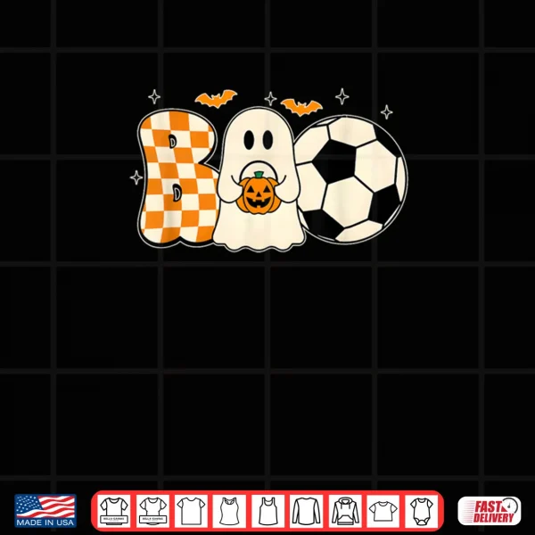 Boo Ghost Playing Soccer Halloween Players Trick or Treat Shirt 3 Design Boo Ghost Playing Soccer Halloween Players Trick or Treat Shirt
