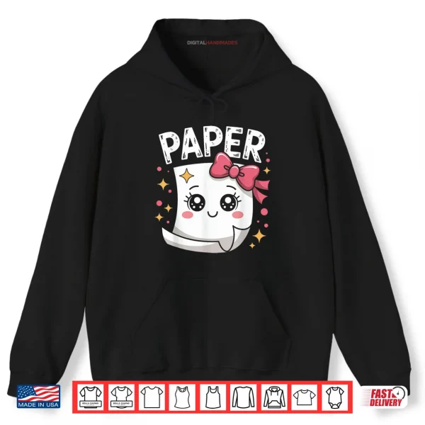 Hoodie Halloween Paper Scissors Rock Matching Cute Paper Costume Shirt