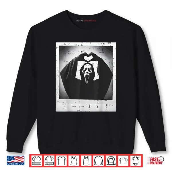 Sweatshirt Scary Face Hand Heart Horror Costume Halloween Shirt