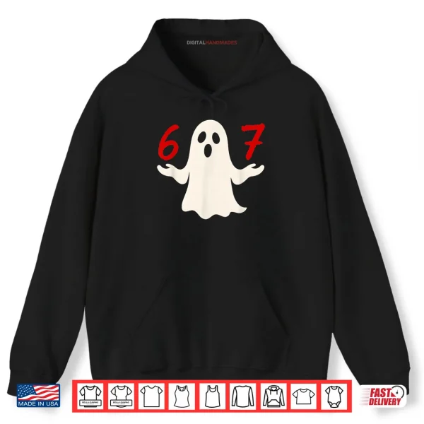 Hoodie Six Seven Meme 6 7 Halloween Ghost Costume Shirt