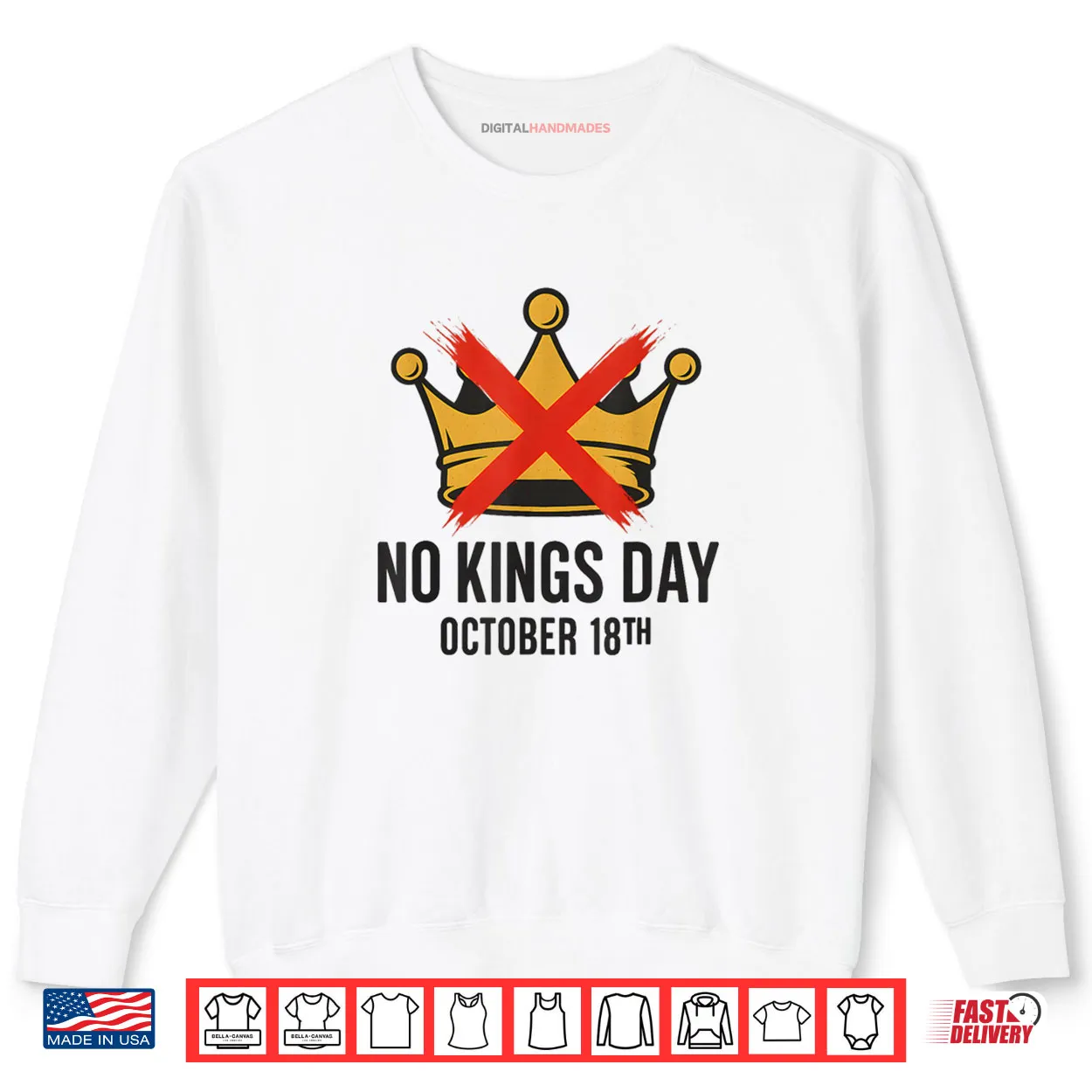 No Kings Day October 18th No Kings in America Democracy Shirt No Kings Day October 18th No Kings in America Democracy Shirt