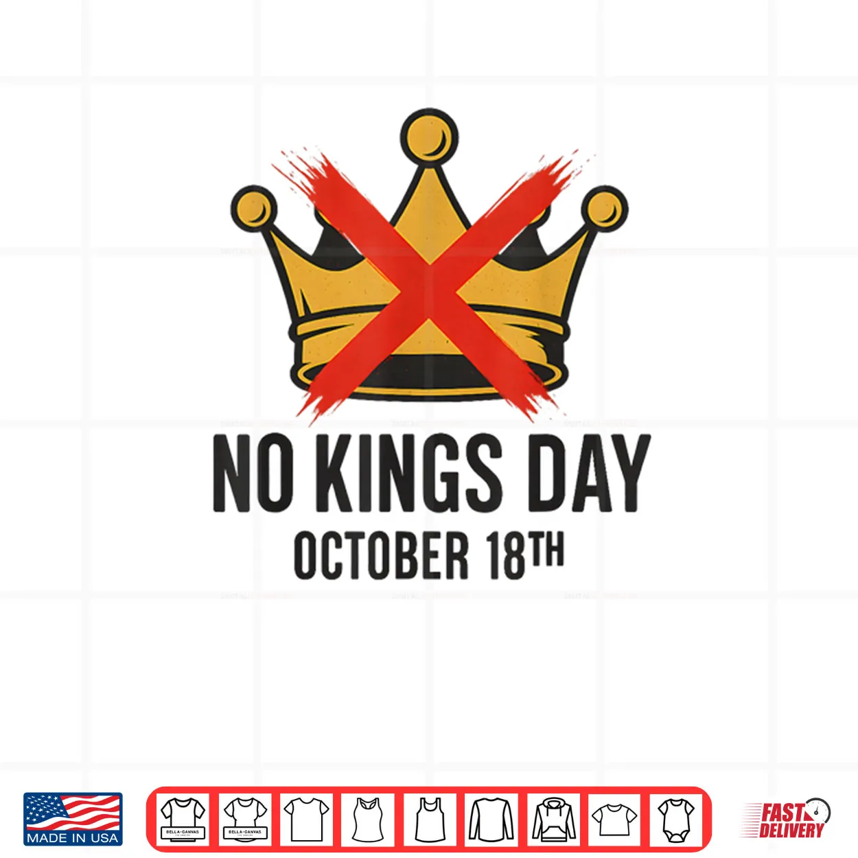 No Kings Day October 18th No Kings in America Democracy Shirt No Kings Day October 18th No Kings in America Democracy Shirt