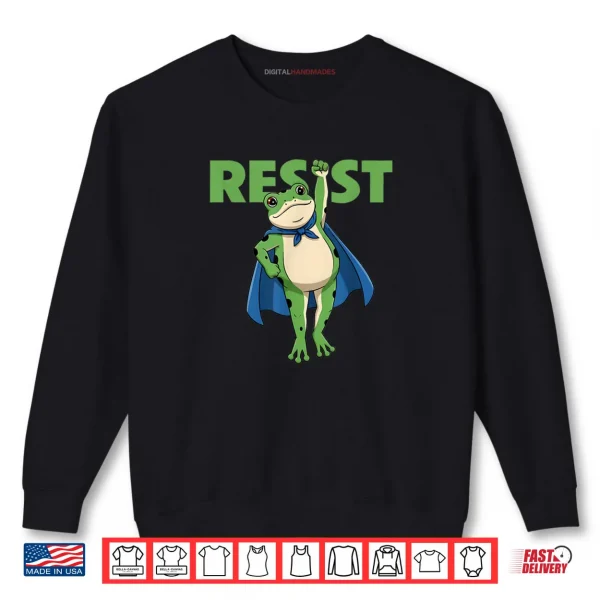 Sweatshirt Resist Portland 2025 Frog Empower Justice Equality Art Shirt