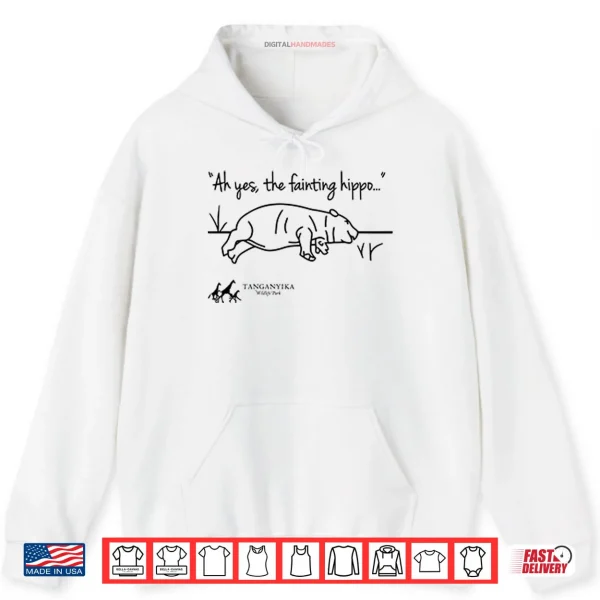 Hoodie Tanganyika Wildlife Park Fainting Hippo Shirt